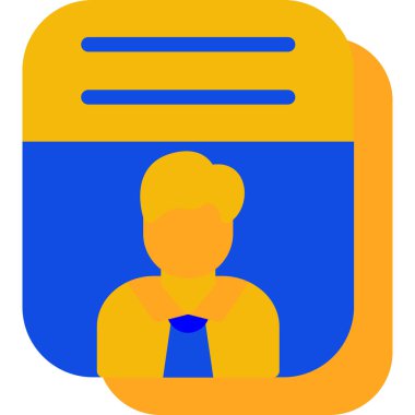 Man web simgesi, basit illüstrasyon