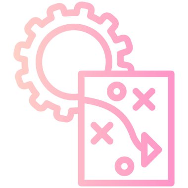 Simge ayarlanıyor. Web için dişli vektör simgelerinin özet çizimi