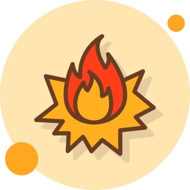 Ateş simgesi, vektör çizimi