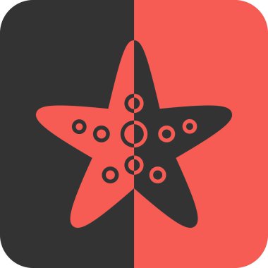 denizyıldızı simgesi, vektör çizimi