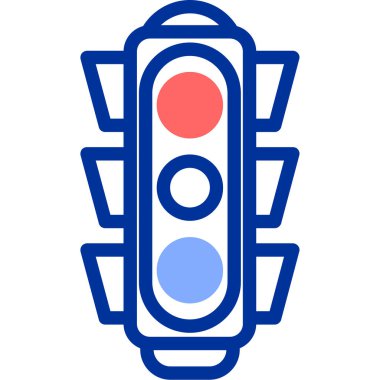 Trafik ışığı web simgesi basit vektör illüstrasyonu