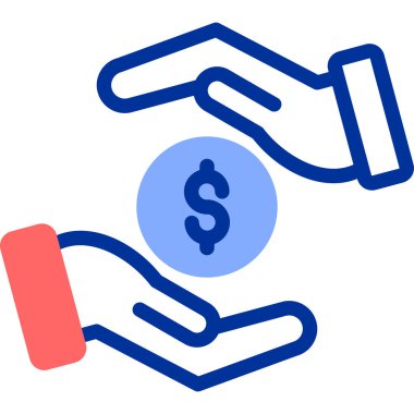 Dolar simgesi vektörü. Dolar vektör illüstrasyonu