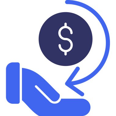 Dolar işareti vektör simgesi