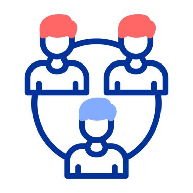 topluluk vektör renk çizgisi simgesi