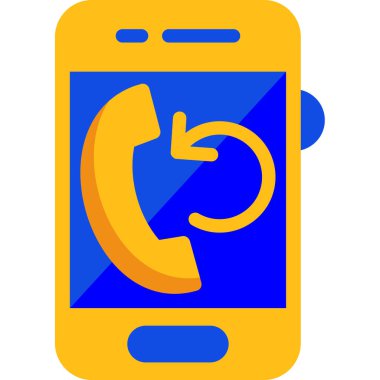 Telefonunuz var. Web simgesi basit illüstrasyon