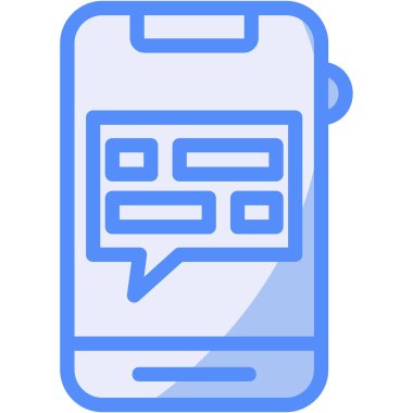 Mesaj var. Web simgesi basit illüstrasyon