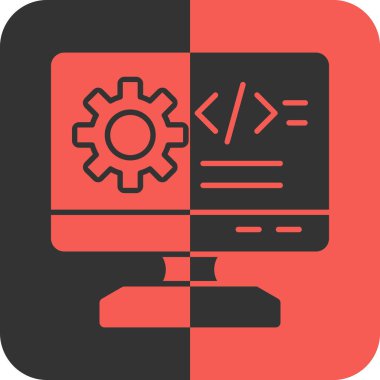 Simge vektör illüstrasyonu kodlanıyor