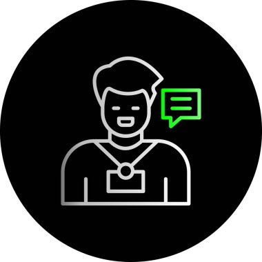 Dizüstü bilgisayarı olan bir adamın vektör çizimi