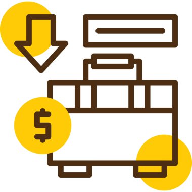 bank akış ikonu vektör illüstrasyonu