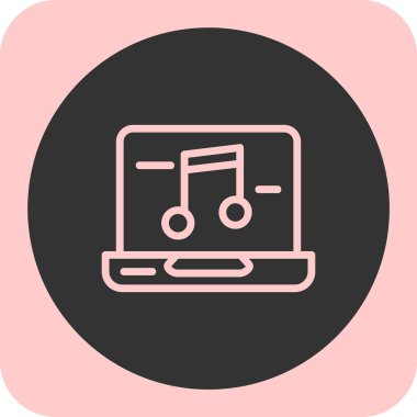 müzik simgesi, vektör illüstrasyonu