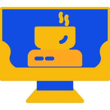 Bir kahve makinesinin vektör çizimi