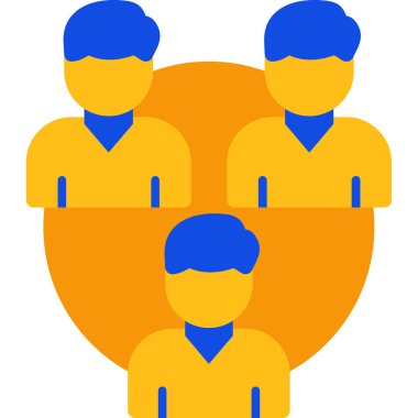 takım grup simgesi düz biçimli