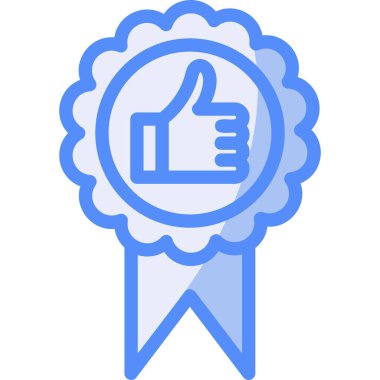 Başparmak yukarı. Web simgesi basit illüstrasyon