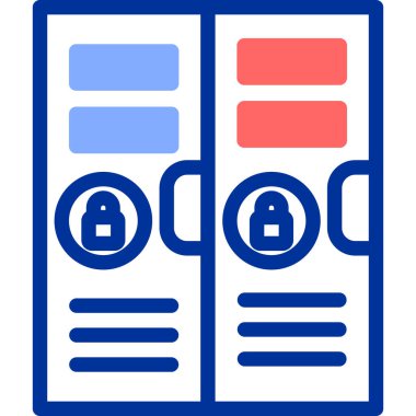 Kilit. Web simgesi basit illüstrasyon