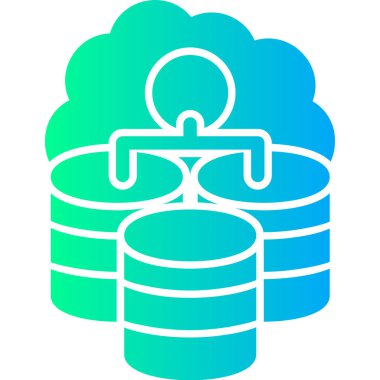 veritabanı. Web simgesi basit illüstrasyon