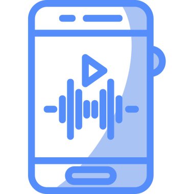 ses oynatıcı mobil simgesi düz biçimli