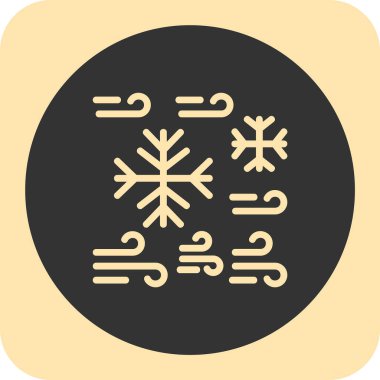 kar Tanesi simgesi vektör çizimi