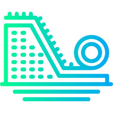 Mavi bir simgenin vektör illüstrasyonu