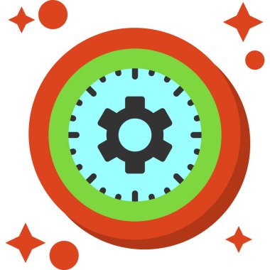 dişli tekerlek ikonu, vektör çizimi. düz dizayn