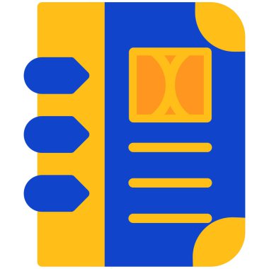 Kitap. Web simgesi vektör illüstrasyonu