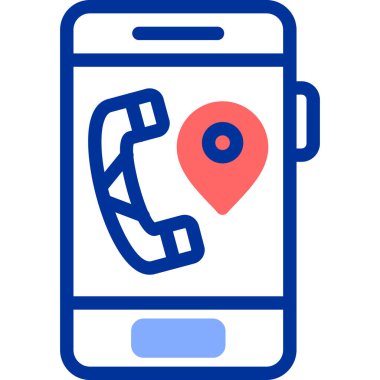 Arama konumu vektör illüstrasyonu