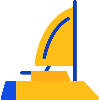 tekne ikonu vektör illüstrasyonu