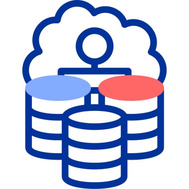 Bulut veritabanı simgesi - taslak biçimi