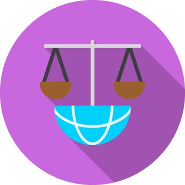 Mahkeme düz vektör simgesi