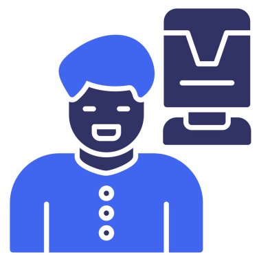 Sakallı bir adamın vektör çizimi