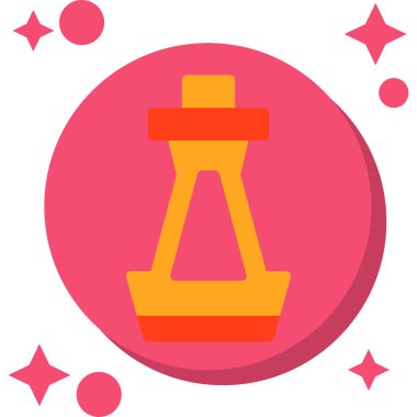 Kırmızı bir simgenin vektör illüstrasyonu