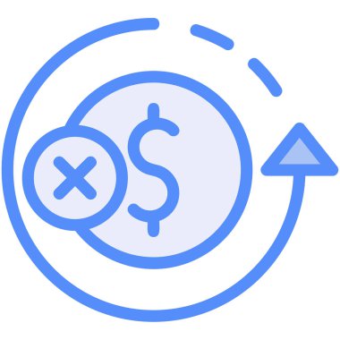 Dolar. Web simgesi basit illüstrasyon