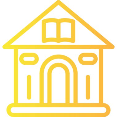 Bina. Web simgesi basit illüstrasyon