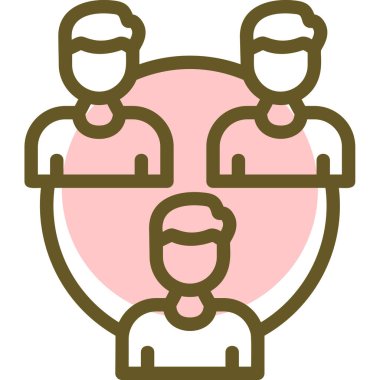 Şirin bir çizgi film simgesinin vektör çizimi