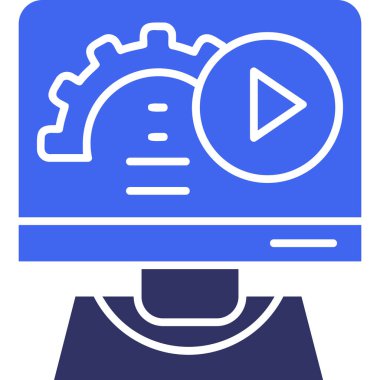 video. Web simgesi basit illüstrasyon