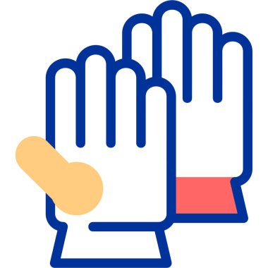 Eldiven simgesi vektör illüstrasyonu