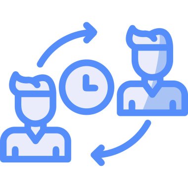 Dolu tasarım tarzında çalışan zaman simgesi