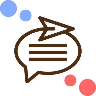 Konuş. Web simgesi basit illüstrasyon