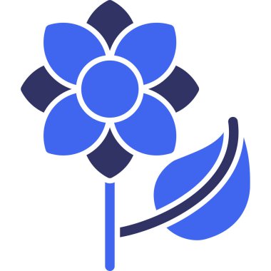 Çiçek. Web simgesi basit illüstrasyon