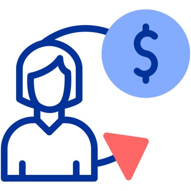 Para için. Web simgesi basit illüstrasyon