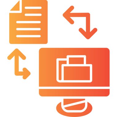 Belge. Web simgesi basit illüstrasyon