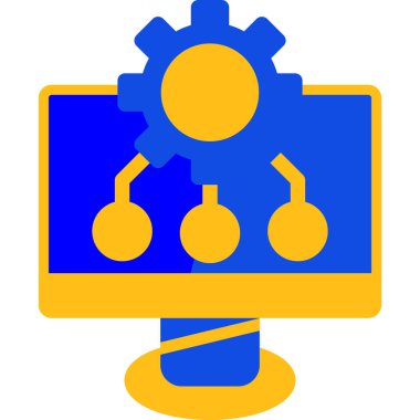 Ayarlar web simgesi basit vektörü ayarlanıyor