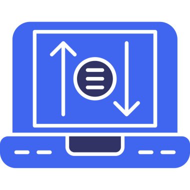 Bilgisayar. Web simgesi basit illüstrasyon