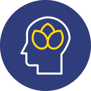 Beyin. Web simgesi basit tasarım