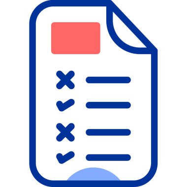 Kontrol listesi. Web simgesi basit illüstrasyon