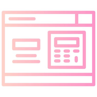 Web düzeni renk çizgisi vektör simgesi