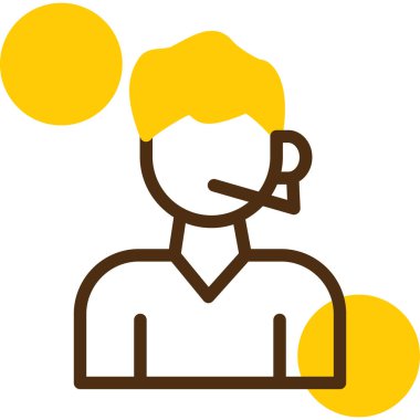 İş adamı. Web simgesi basit illüstrasyon