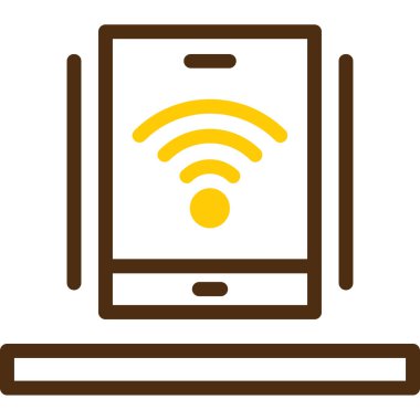 wifi vektör illüstrasyonlu akıllı telefon wifi