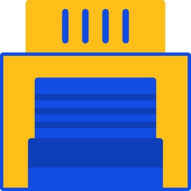 Bina. Web simgesi basit illüstrasyon