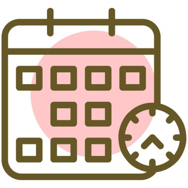 Takvim simgesi vektör illüstrasyonu