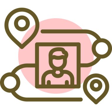 konum modern simge, vektör illüstrasyon